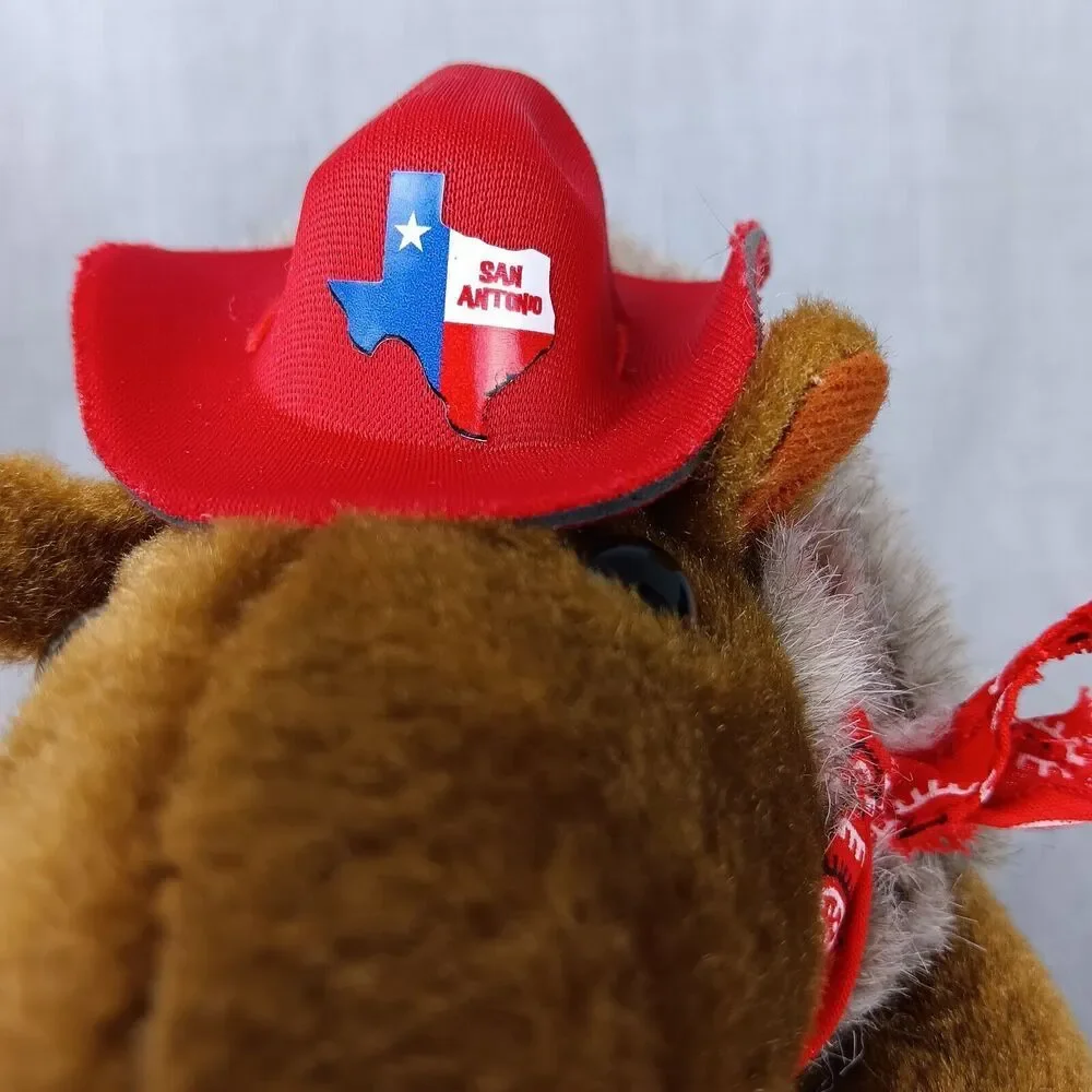 Buckaroo Bandits Armadillo Plush Red Bandana Texas Cowboy Hat Plus Friend Lot